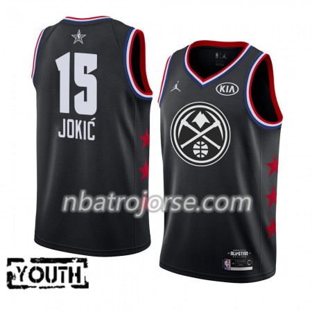 Barn Denver Nuggets Tröja Nikola Jokic 15 2019 All-Star Jordan Brand Svart Swingman